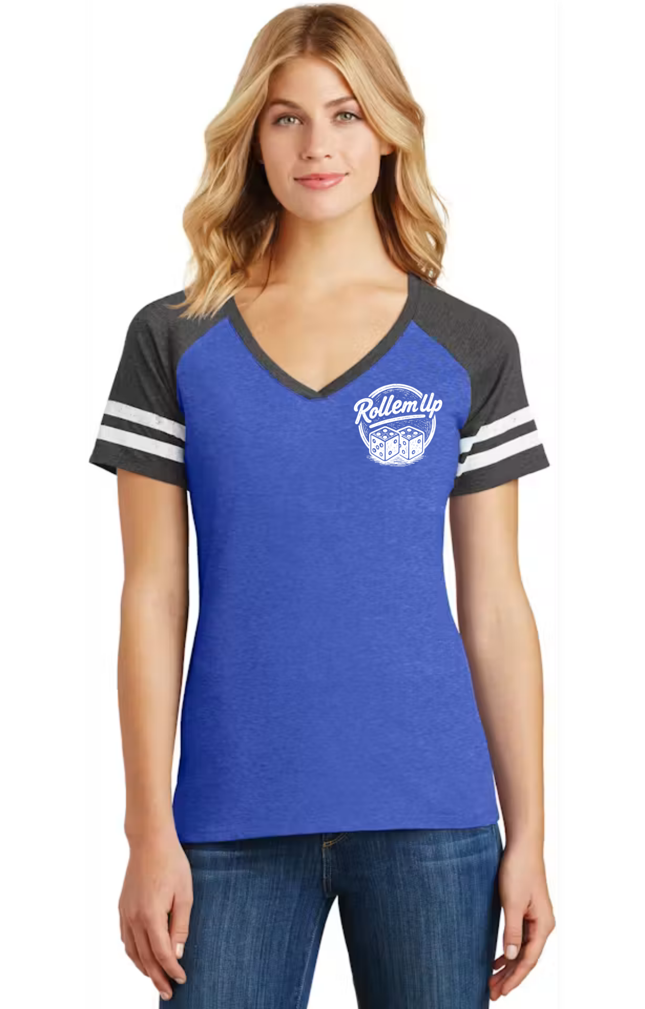 Roll Em Up Ladies V-Neck