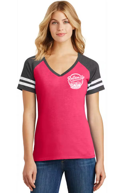 Roll Em Up Ladies V-Neck