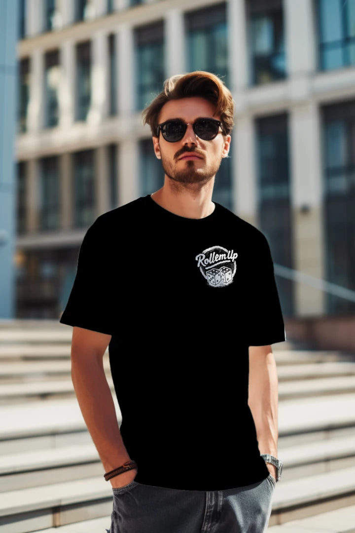 Roll ’Em Up White Sketch Retro Skate Tee