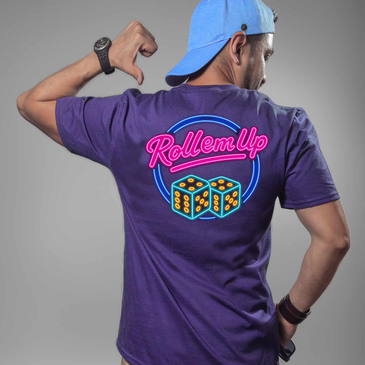 Roll ’Em Up Neon Lights Skate Tee