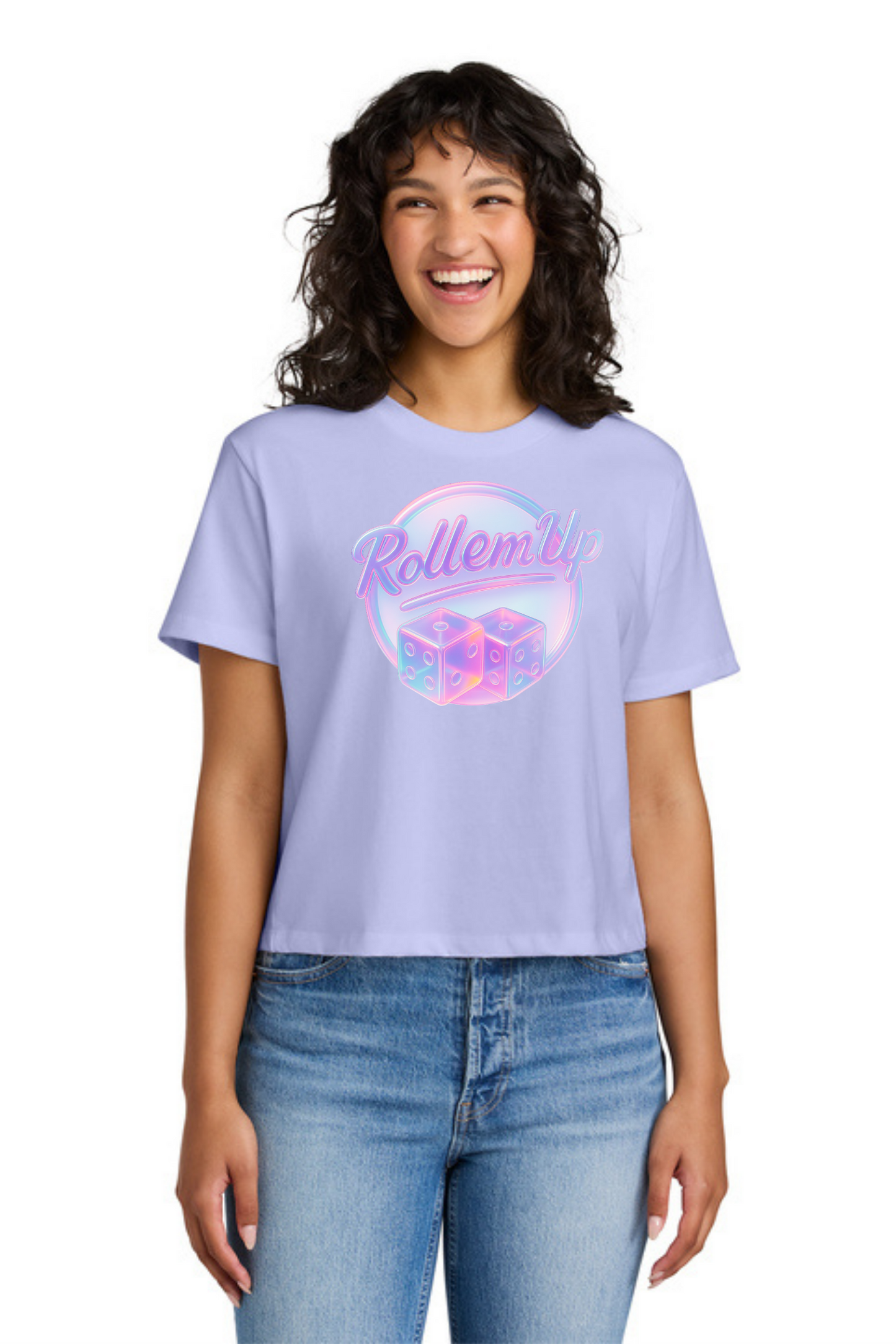 Roll ’Em Up Aurora Crop Tee