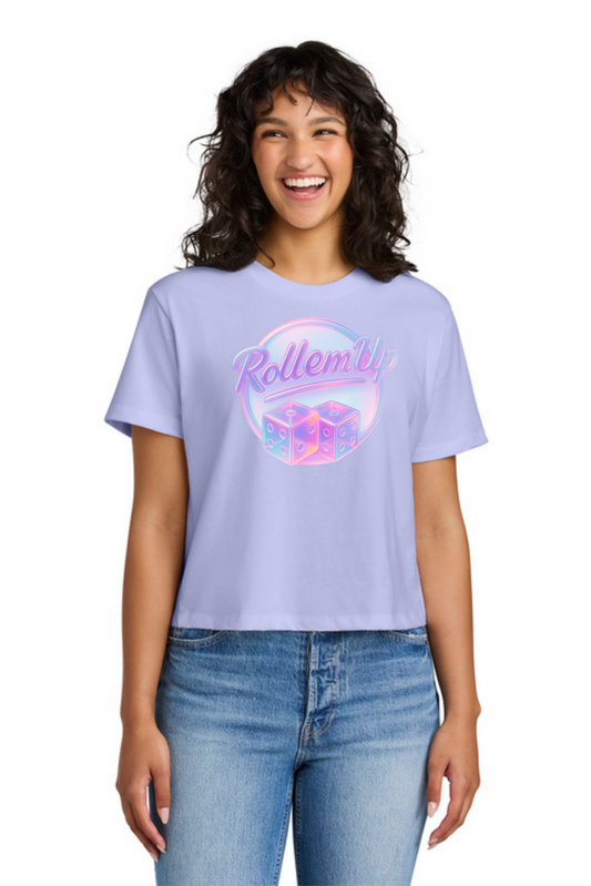 Roll ’Em Up Aurora Crop Tee