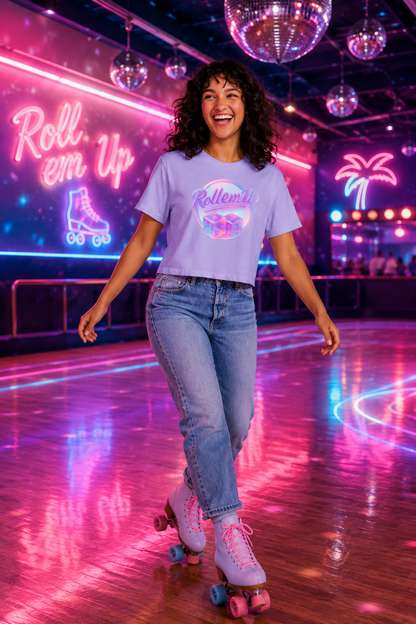 Roll ’Em Up Aurora Crop Tee