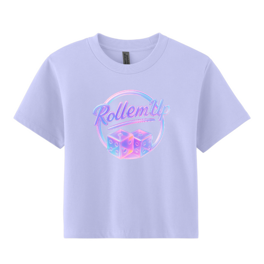 Roll ’Em Up Aurora Crop Tee